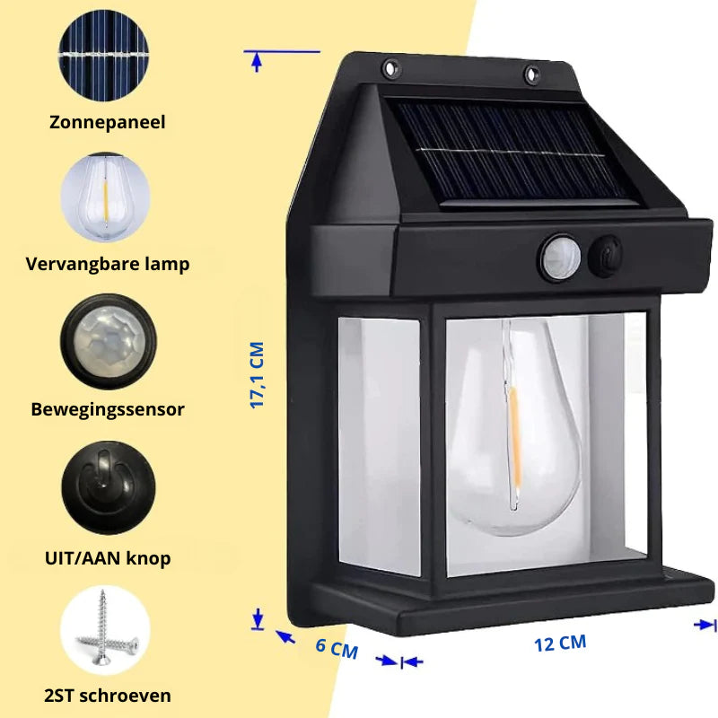 Solar™ | Sfeevolle Wandlamp