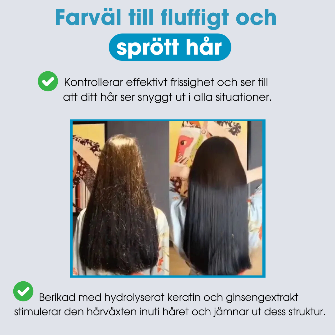 FrizzFree™ | Professionell behandling med keratin för hårrätning