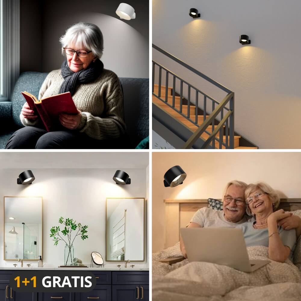 Wandlamp spotjes 1+1 Gratis