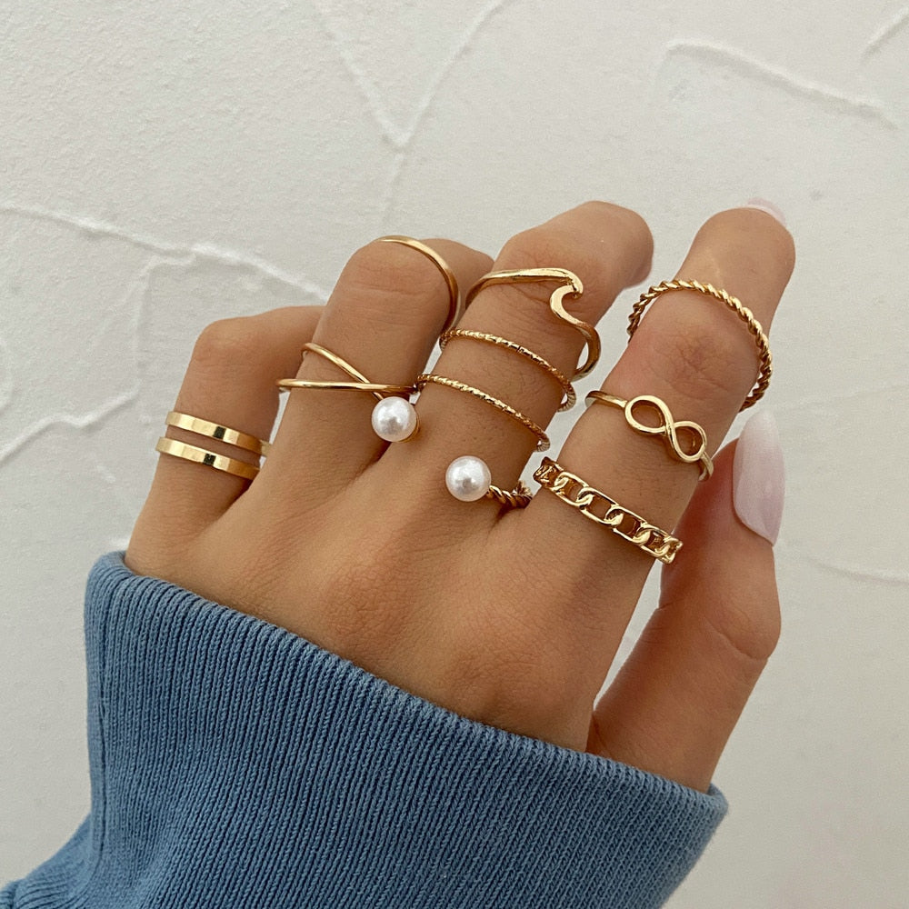 Boho ringen - set van verschillende unieke ringen